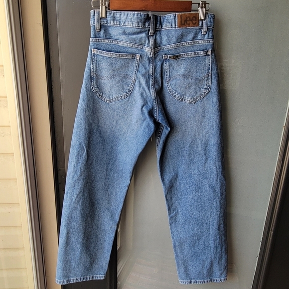 Lee Jeans Boyfriend Mid Rise 10" in Womens Size 2 Medium Stretch Relaxed Blue - Picture 2 of 9